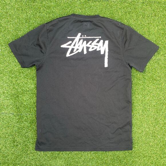 Stussy Logo Black Mesh Jersey Small - Picture 5 of 5